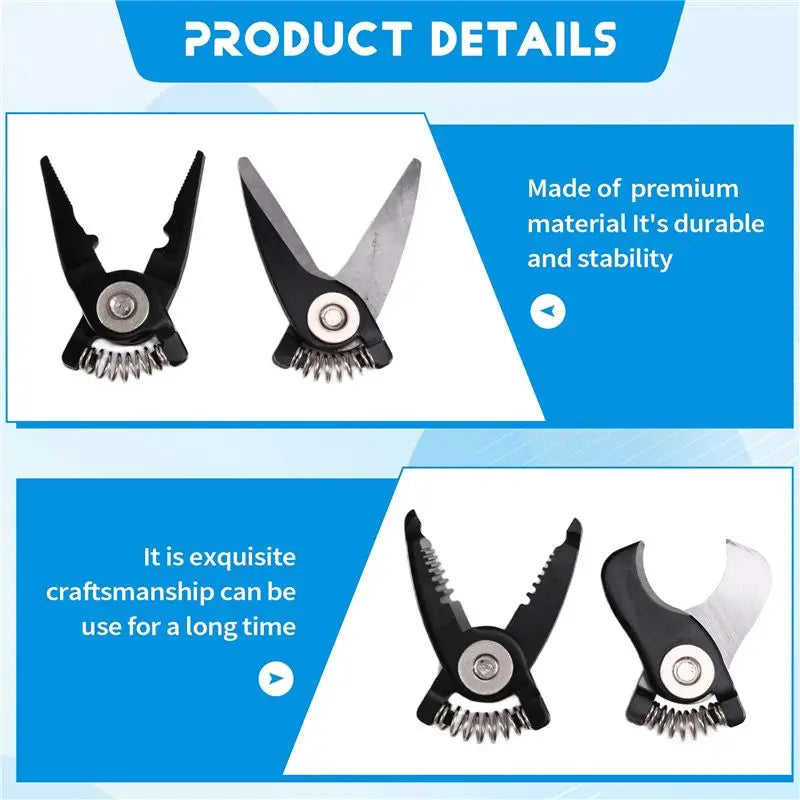 LIKE WISH 5In1 Multifunctional Pliers Set Wire Stripper/Cutter/Crimper Interchangeable Pliers Head Wire Cutting Tool Oasis Select