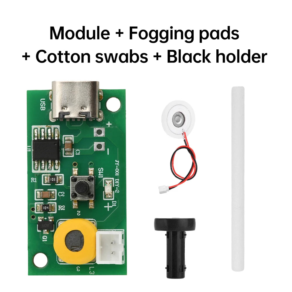 1-5pcs 3 Levels Adjustable Fog Volume Single Spray Humidifier Module Mist Maker and Driver Circuit Board Fogger Atomization Film Oasis Select