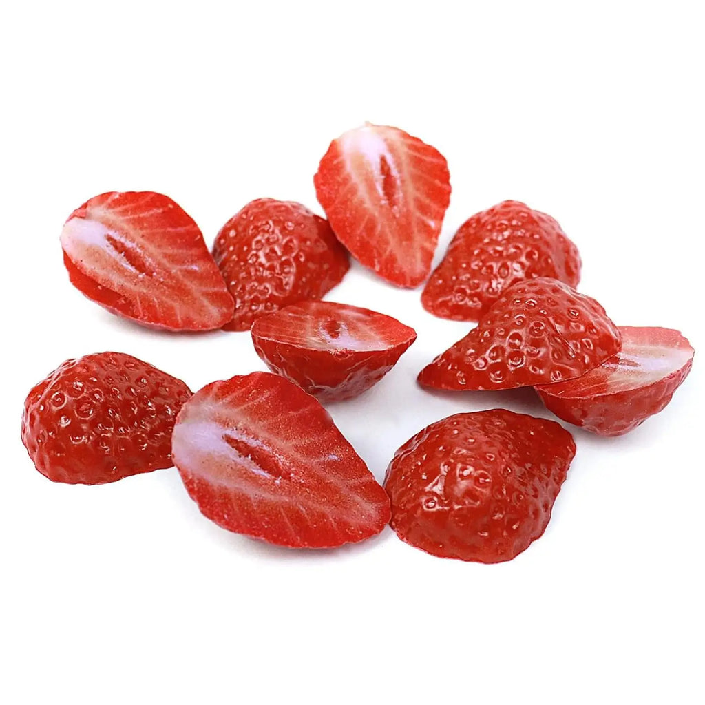 Artificial strawberry petals, fruit decorations, party, table and vase filling, photography props (10 petals) Oasis Select