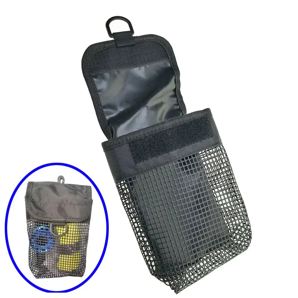 Scuba Diving Reel Bolt Snap & SMB Safety Marker Buoy Mesh Gear Bag Equipment Holder Carry Pouch - Choice of Colors Oasis Select 1 Piece