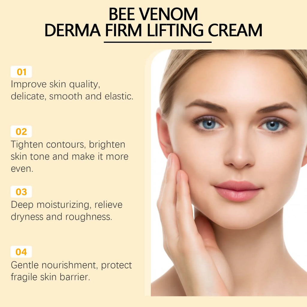 Bee Venom Firm Lifting Cream for Face & Body Tightening Contours Fade Fine Lines Deep Moisturizing Nourishing Brightening Skin Oasis Select