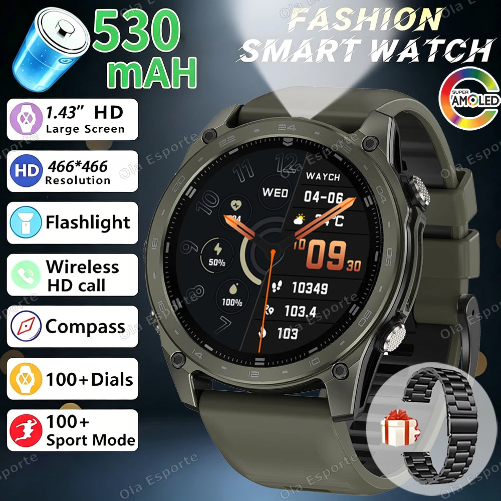 Ola Esporte HW12 Smart Watch – AMOLED, Bluetooth Call, 5ATM