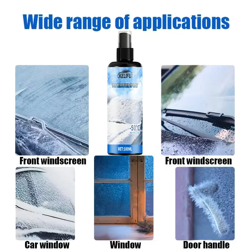 Car Windshield De-Icer Spray Kit – Fast Ice & Snow Remover