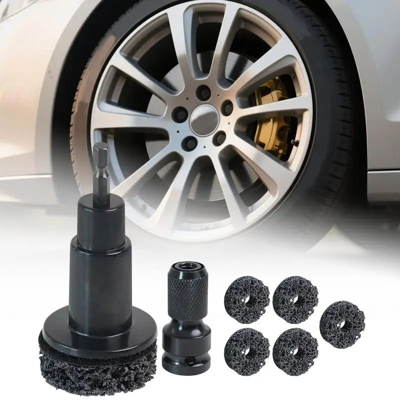 Wheel Hub Cleaner Brake Hub Resurfacing Kit Brake Rust Remover Automotive Tool Grinding Maintenance Cleaner Kit for Nuts Car Oasis Select
