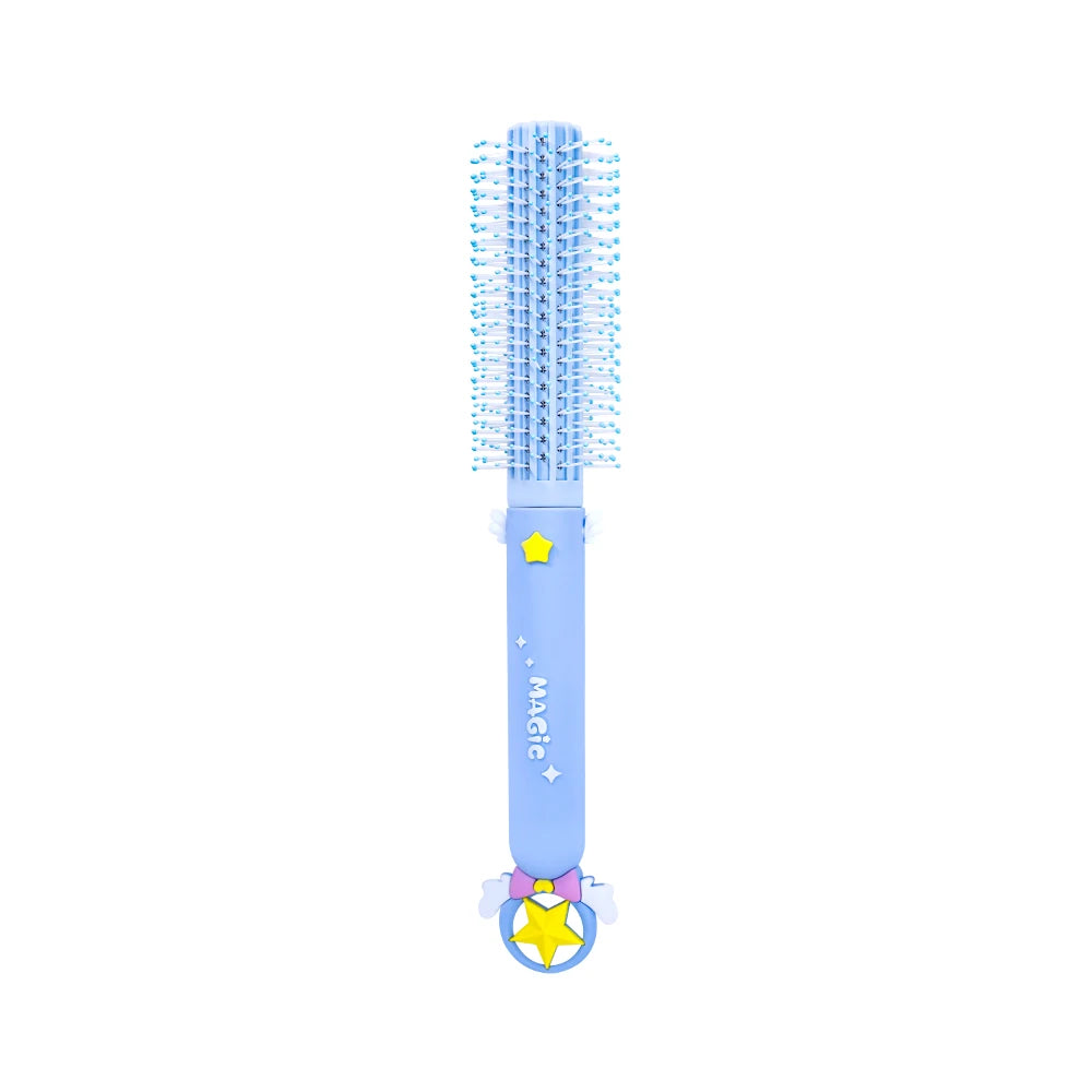 Magic Round Hair Brush – Thermal Curling & Blow Dry Tool Round Hair Brush Oasis Select MJ116-Blue