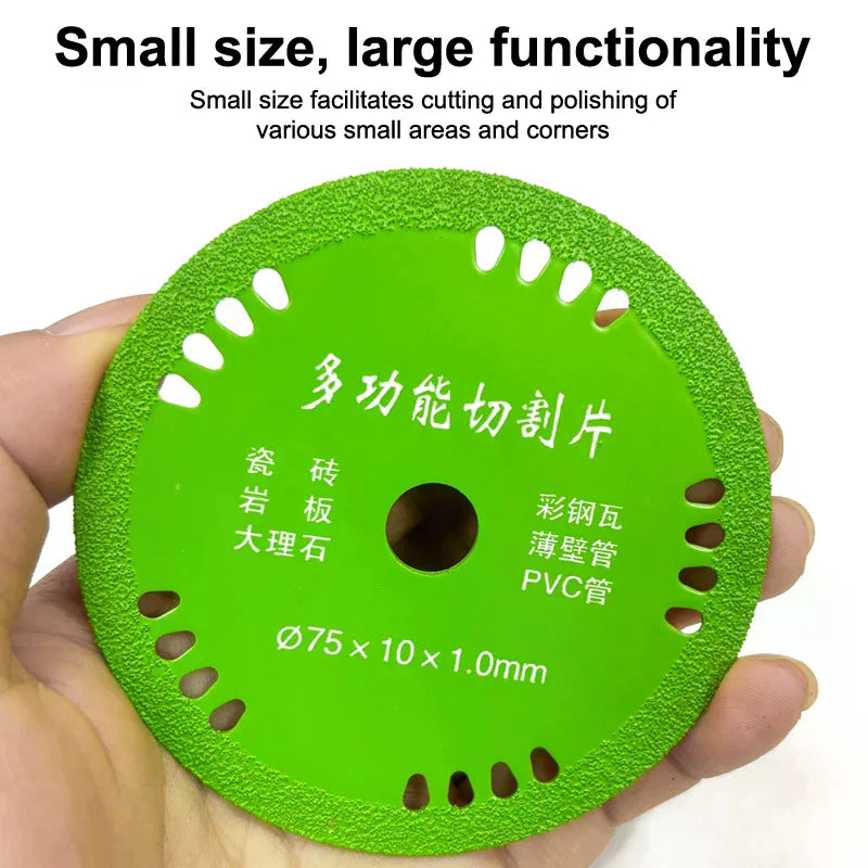 75mm Glass Cutting Discs 3 Inch 10mm Diamond Marble Saw Blades Jade Crystal Wine Bottles Grinding Cutting Grinding Discs Tools Oasis Select
