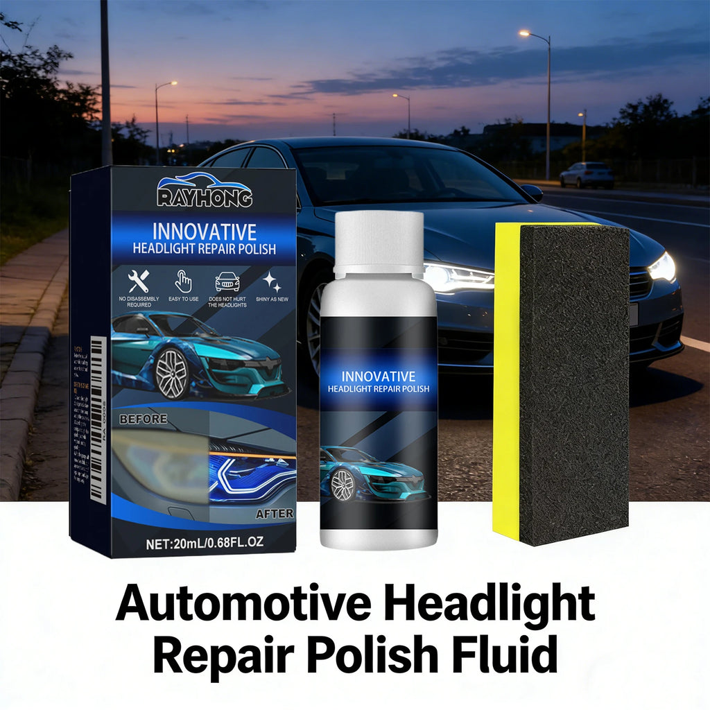Car Headlight Polishing Liquid Car Headlamp Restoration Cleaning Agent Improves Nighttime Driving Safety Restore Clarity & Shine Oasis Select