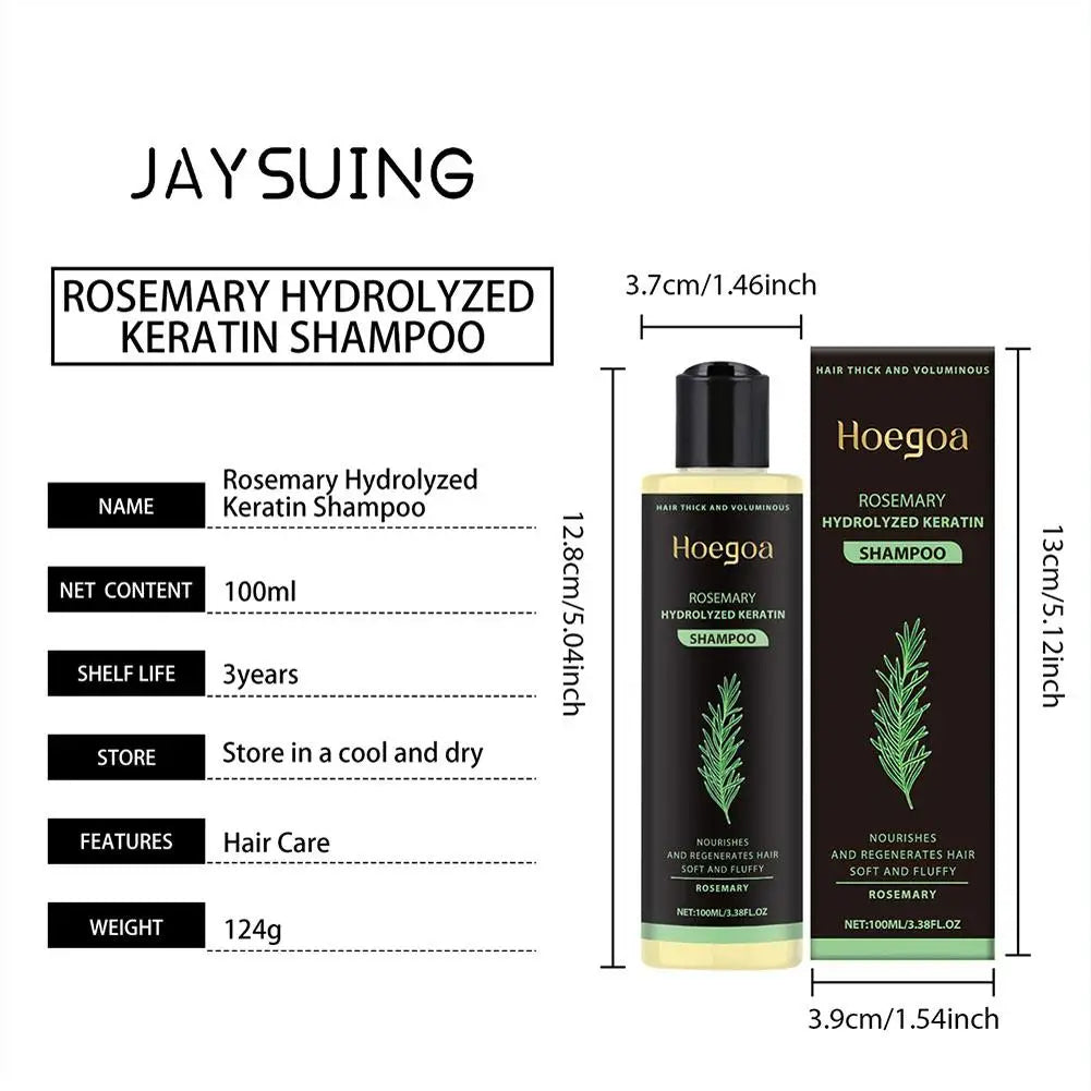 Natural Rosemary Hair Shampoo 100ML Reduce Hair Loss Clean Dandruff Nourish Moisturize Scalp Hair Care Product Oasis Select