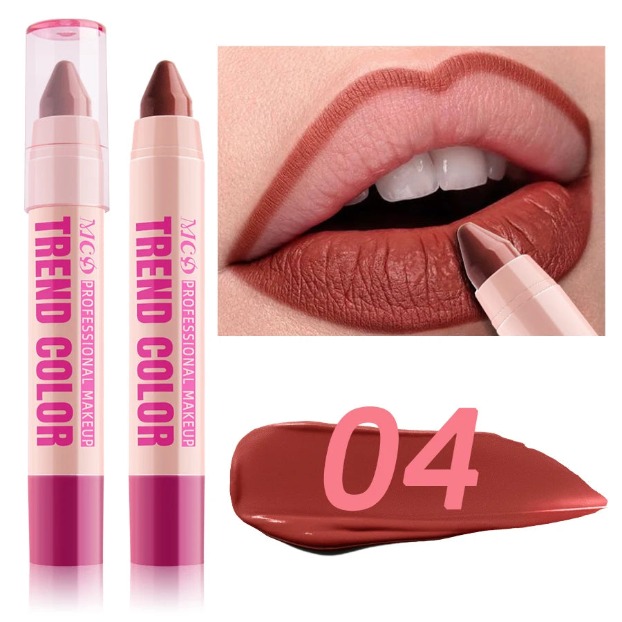 MCD 12-Color Waterproof Lip Liner Pen – Matte & Hydrating