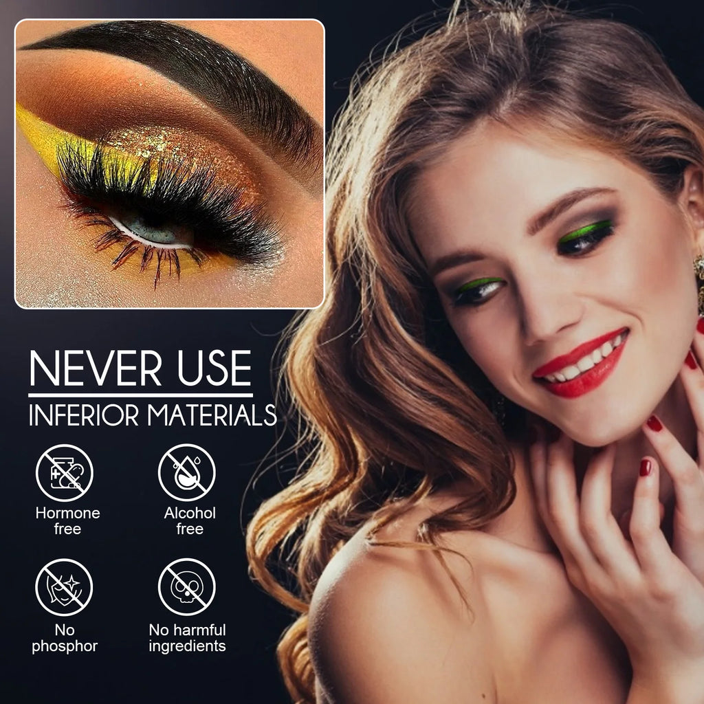 7color Glue-Free Faux Mink 3D Self-Adhesive Eyeliner Lash Stickers Waterproof Sweatproof False Eyelashes Stickers Eye Makeup Oasis Select