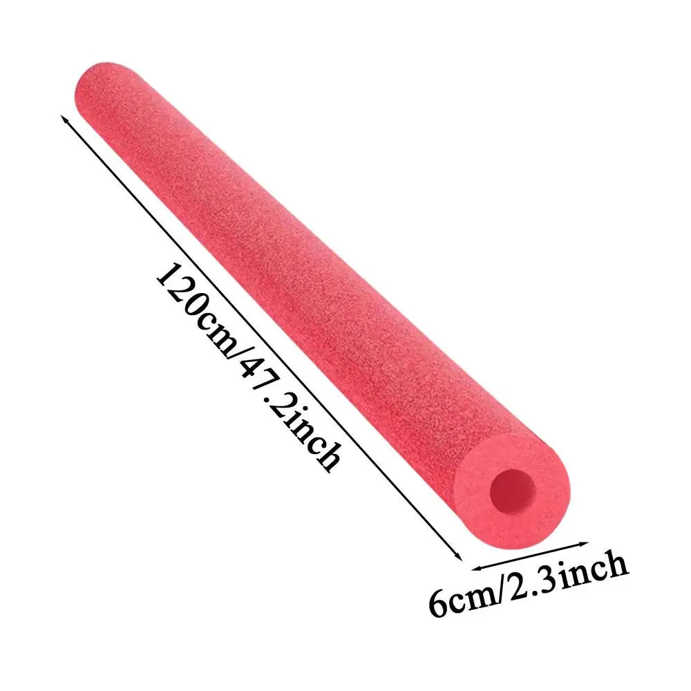 1.2m Long Noodles Pool Foam Water Noodles for Pool Hollow Soft Buoyancy Stick for Beach River Relaxation Water Game Backyard Oasis Select Red