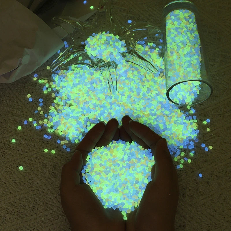 1000pcs 3-5mm Luminous Sand Glow In Dark Pebbles Stone Home Garden Yard Outdoor Path Lawn Decorations Fish Tank Aquarium Decor Oasis Select