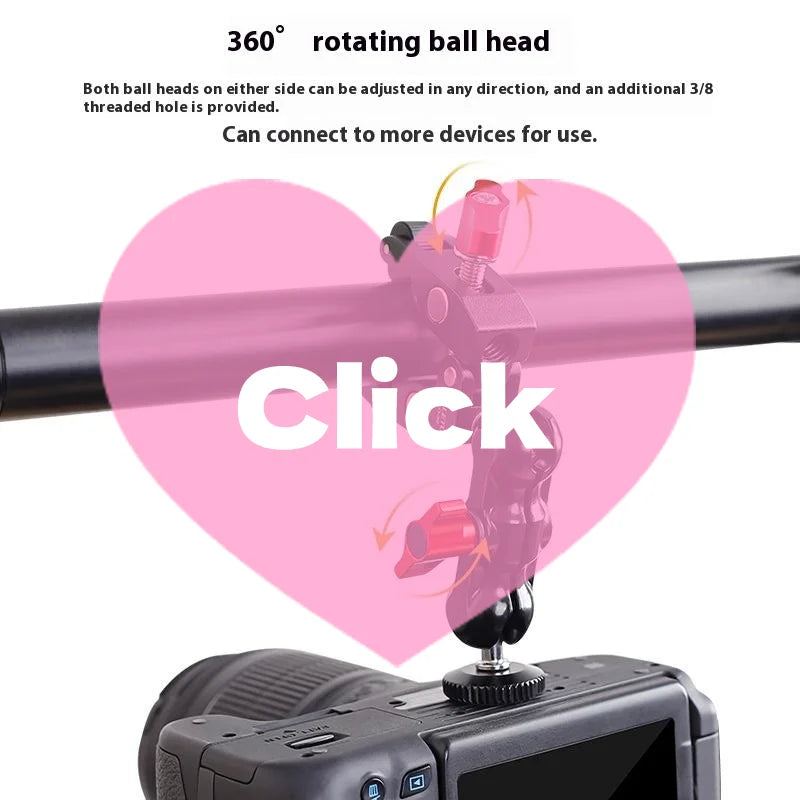 1 Set Photography Accessories Camera Metal Super Clamp With Double Ball Head Magic Arm For Monitor Light Mic Phone Mount Oasis Select
