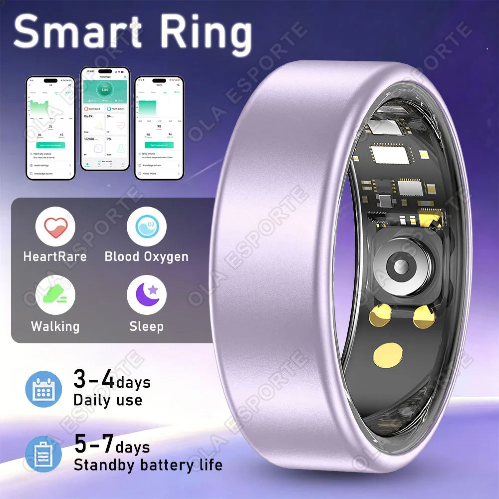 Ola Esporte Smart Ring – Heart Rate, SpO₂ & Sleep Tracker