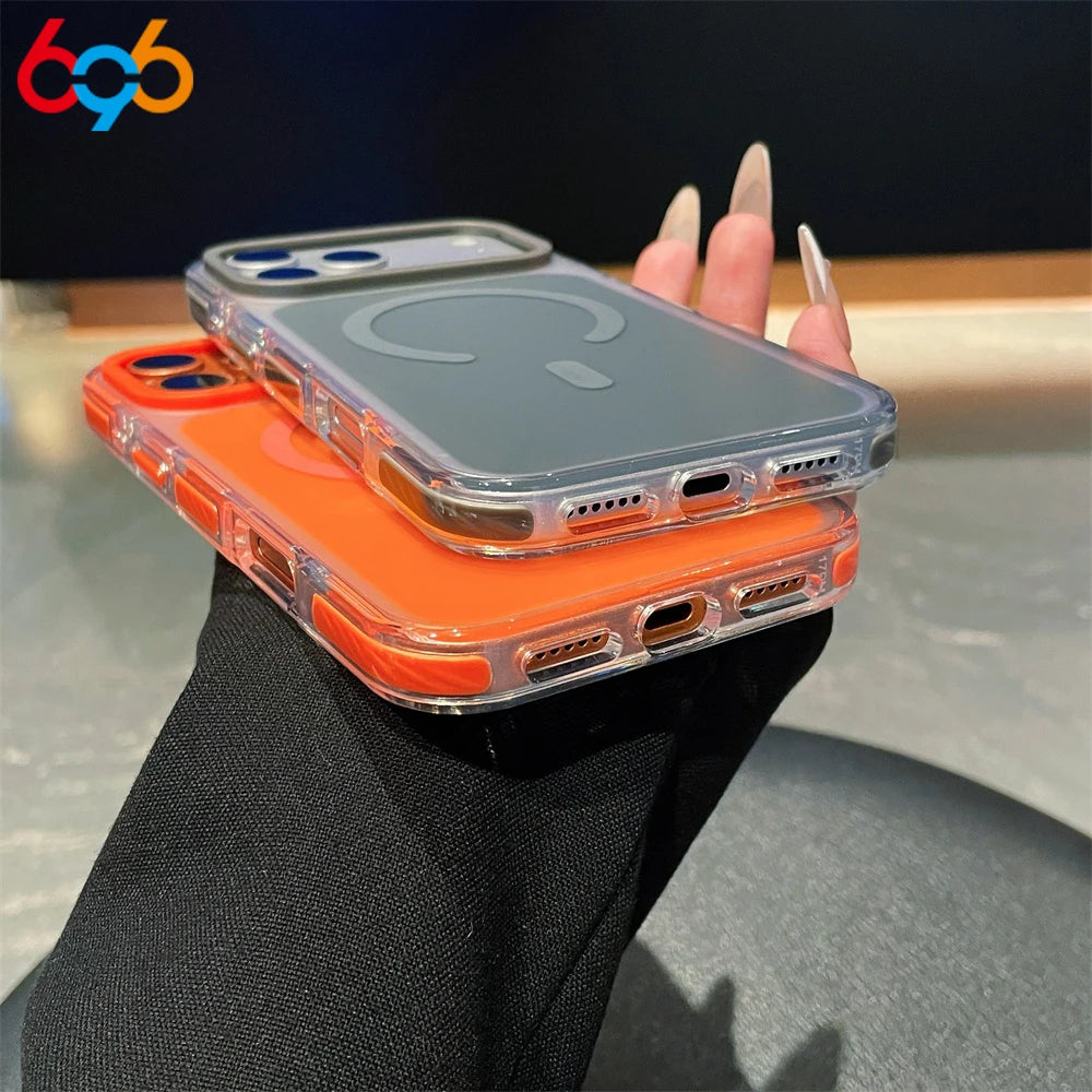 Matte Translucent Case For IPhone 17/16 Pro Max 15 Promax 14/13/17Pro For Magnetic Wireless Charge Cover Man Women Phones Shell Oasis Select