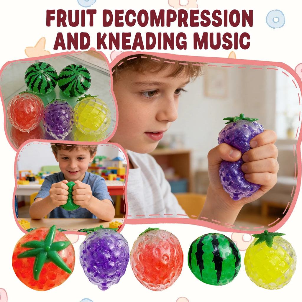 Fruit Squishy Squeeze Ball – Stress Relief Sensory Fidget Toy Squishy Fidget Toy Oasis Select