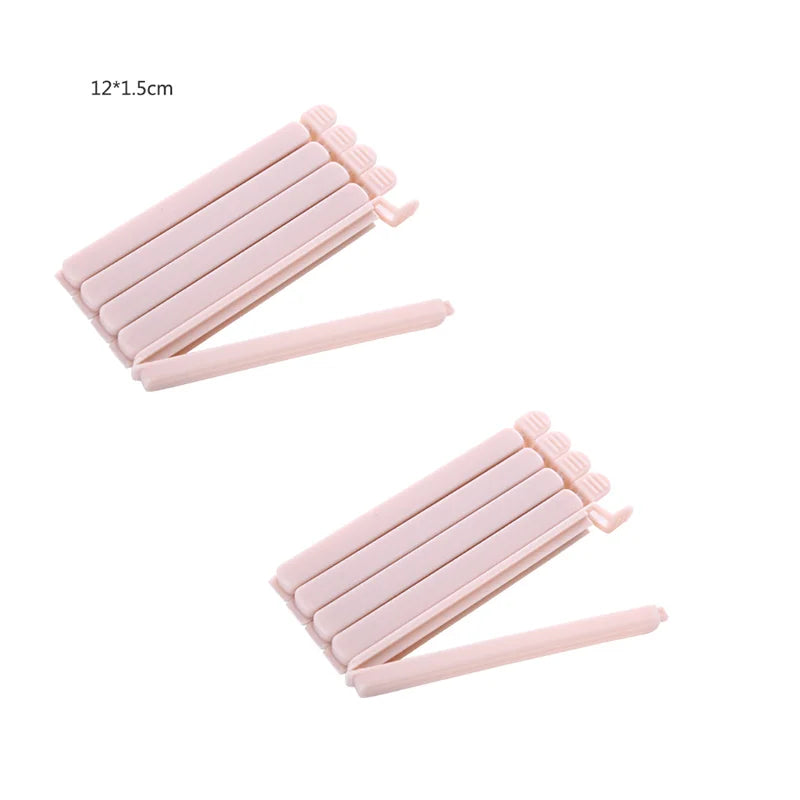 5Pcs Food Bag Sealing Clips Plastic Bag Colorful Sealing Clips for Kitchen Snack Coffee Potato Chip Food Storage Bag Oasis Select 12cm Pink