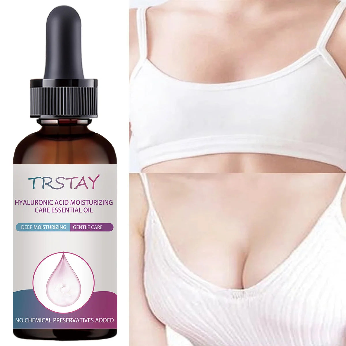 TRSTAY Bust Firming Massage Oil – Moisturizing Chest Care