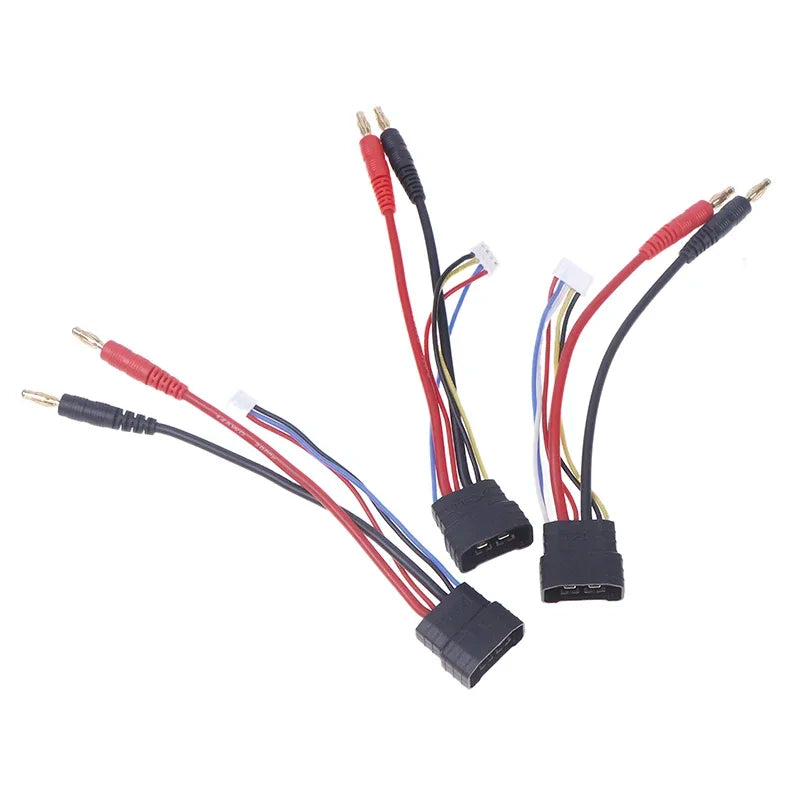 TRX ID Male Compatible Charger Lead 4S/3S/2S Lipo Battery Bullets Connector Charging Cable To 4mm Banana For TRX RC Car Oasis Select