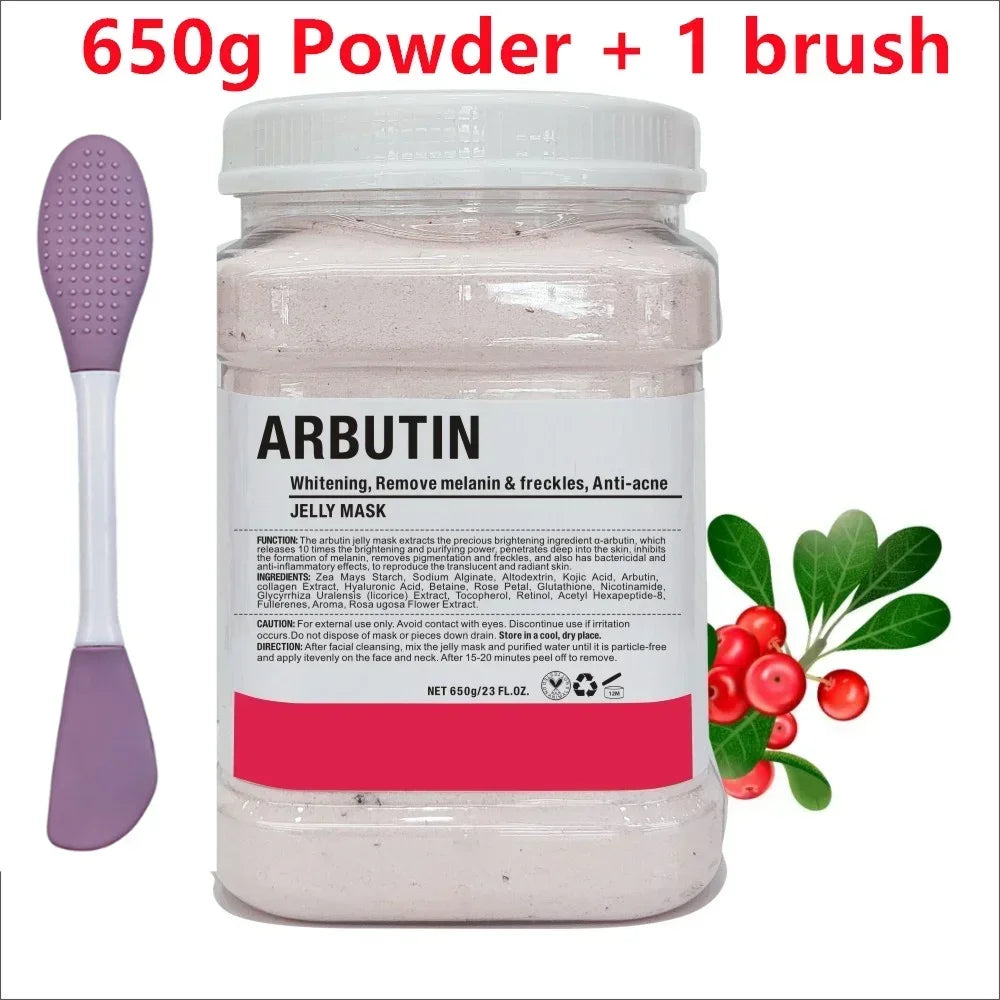 650g Chamomile Hyaluronic Acid Facial Moisturizing Mask Powder with Silicone Brush Increasing Skin Elasticity Rose Jelly Mask Oasis Select B- arbutin