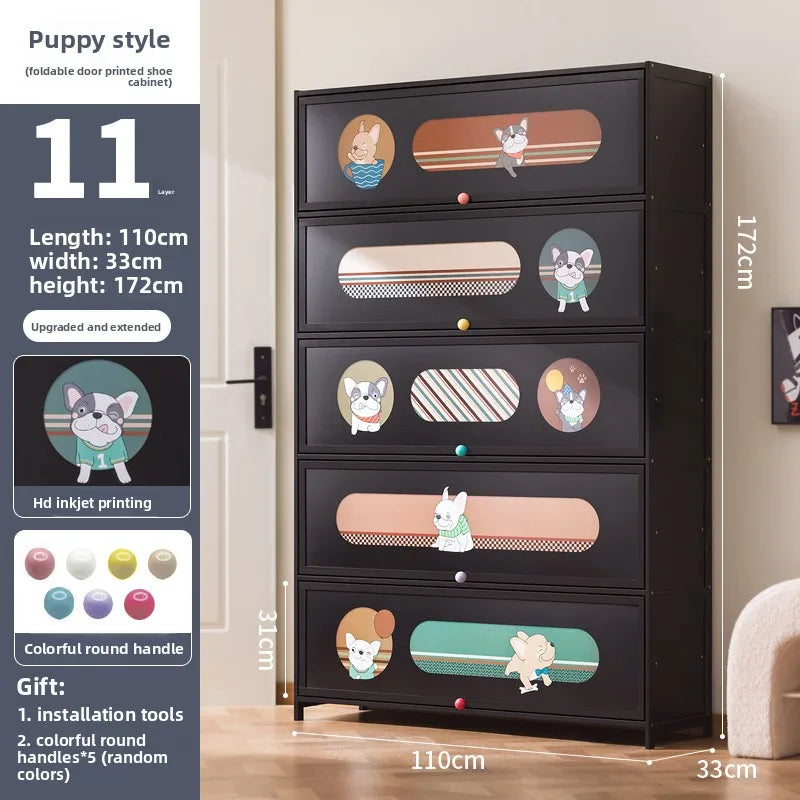 Enter the entrance, enter the door, floor-to-ceiling multi-layer door, dustproof shoe rack, simple and large-capacity storage Oasis Select 11-110