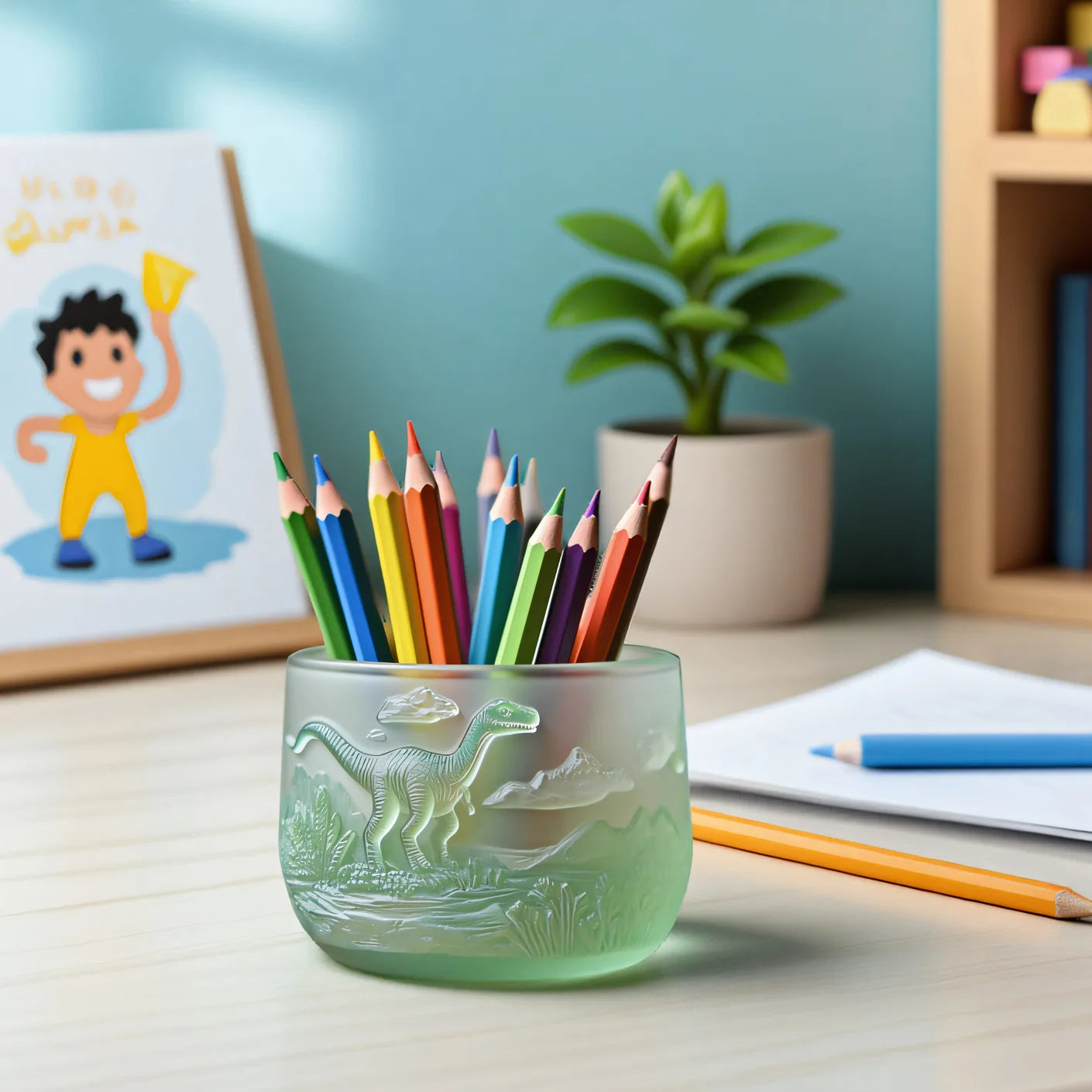 Relief Dinosaur Aromatherapy Candle Cup Silicone Mold DIY Handmade Resin Gypsum Succulent Plant Flowerpot Storage Box Mould Oasis Select
