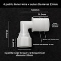 4~20mm PP Elbow Connectors Aquarium Tank Fittings Air Pump Aerator Pagoda Joint Garden Irrigation Medical Hose Joints Oasis Select 25mm 10 PCS