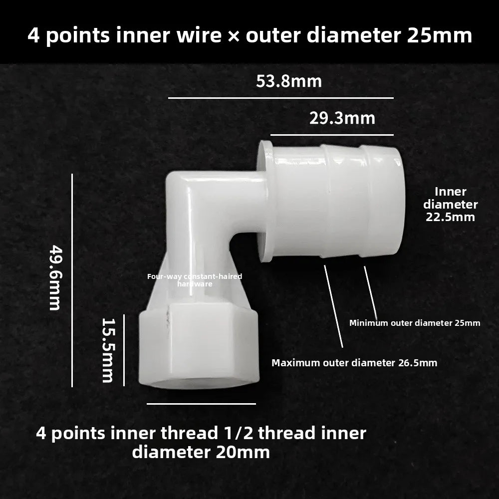 4~20mm PP Elbow Connectors Aquarium Tank Fittings Air Pump Aerator Pagoda Joint Garden Irrigation Medical Hose Joints Oasis Select 25mm 10 PCS