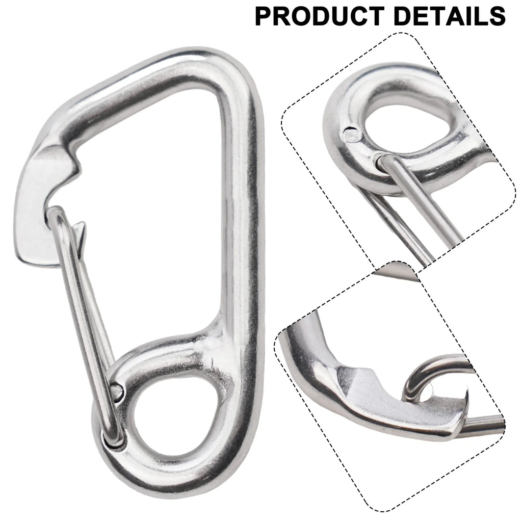 Scuba Diving Hook Stainless Steel Safety Diving Buckle Clip Camping Carabiner Simple Hook Hanging Buckle Snap Kayak Accessories Oasis Select
