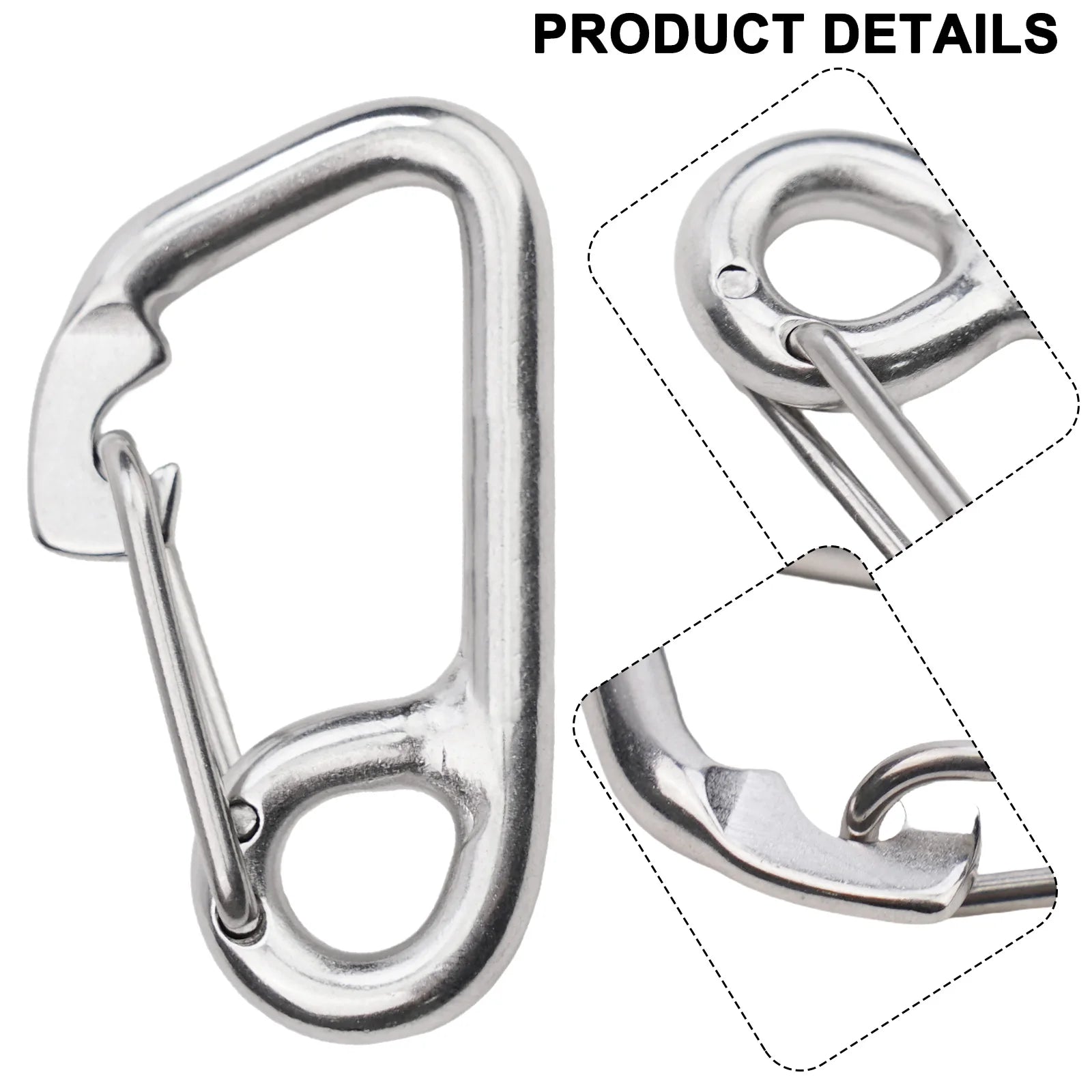 Scuba Diving Hook Stainless Steel Safety Diving Buckle Clip Camping Carabiner Simple Hook Hanging Buckle Snap Kayak Accessories Oasis Select