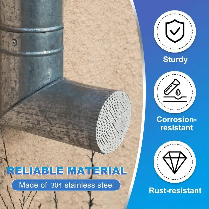 Stainless Steel Drain Cover Anti Clogging Interpolated Filter Screen For PVC Pipe Rain Pipe Cap Oasis Select