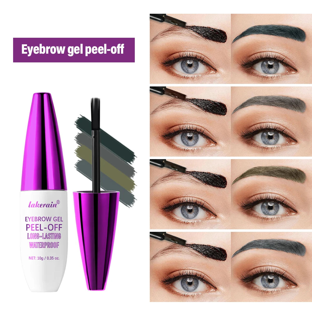 4Color Eyebrow gel Tint peel-off waterproof Tattoo Brow Tint Smudge-Proof Sweat Resistant Waterproof non-sticky Cosmetics Oasis Select