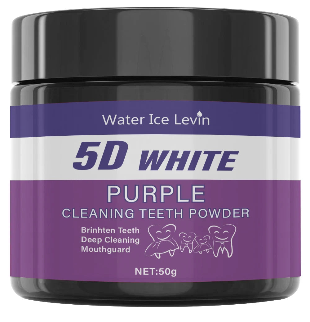 Purple Tooth Cleaning Powder – Sulfate-Free Teeth Whitening Teeth Whitening Powder Oasis Select 50g Bottle