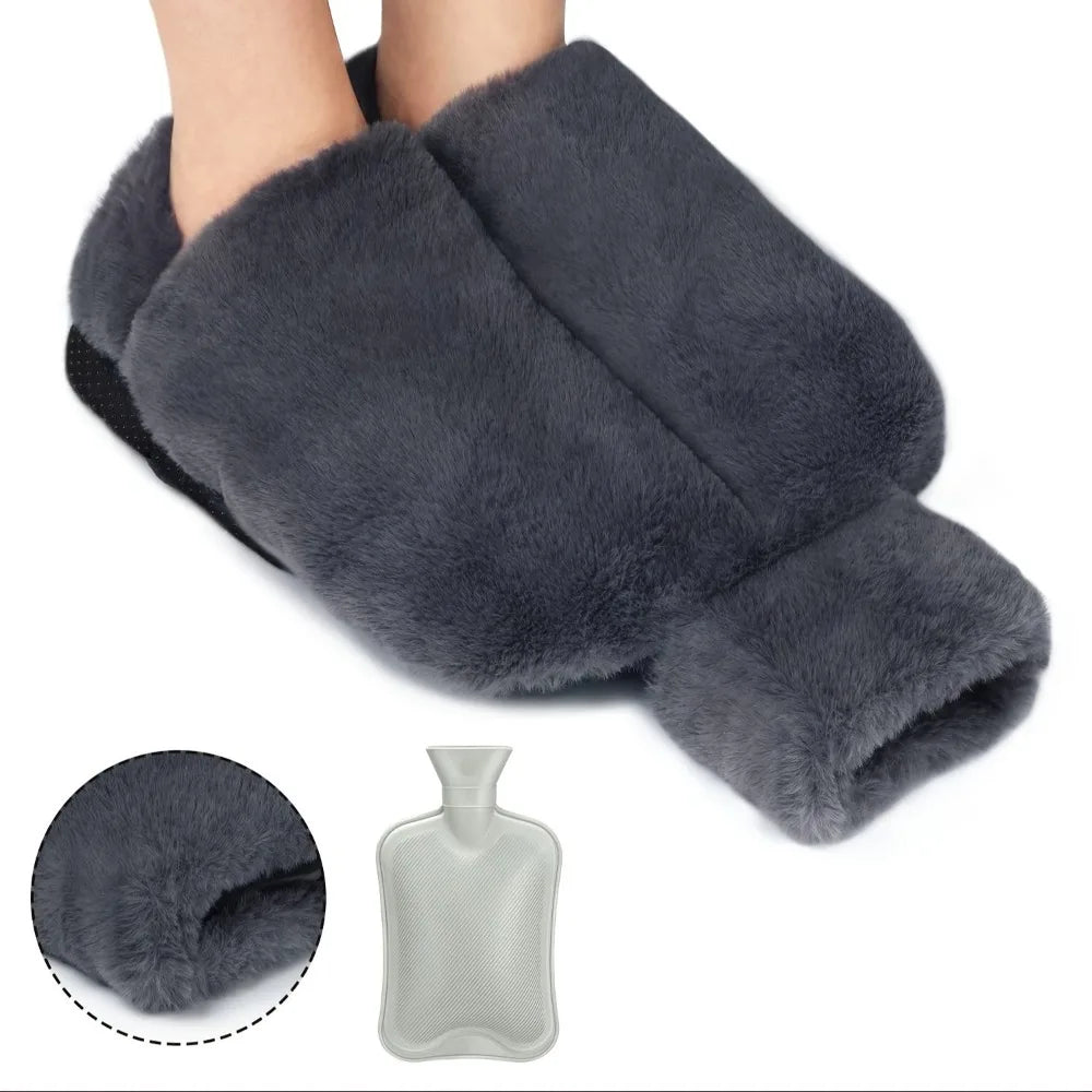 1pc Heated Foot Warmer, Explosion Proof Hot Water Bag, Water Filled Rubber Foot Warmer, Water Filled Plush Foot Warmer Oasis Select