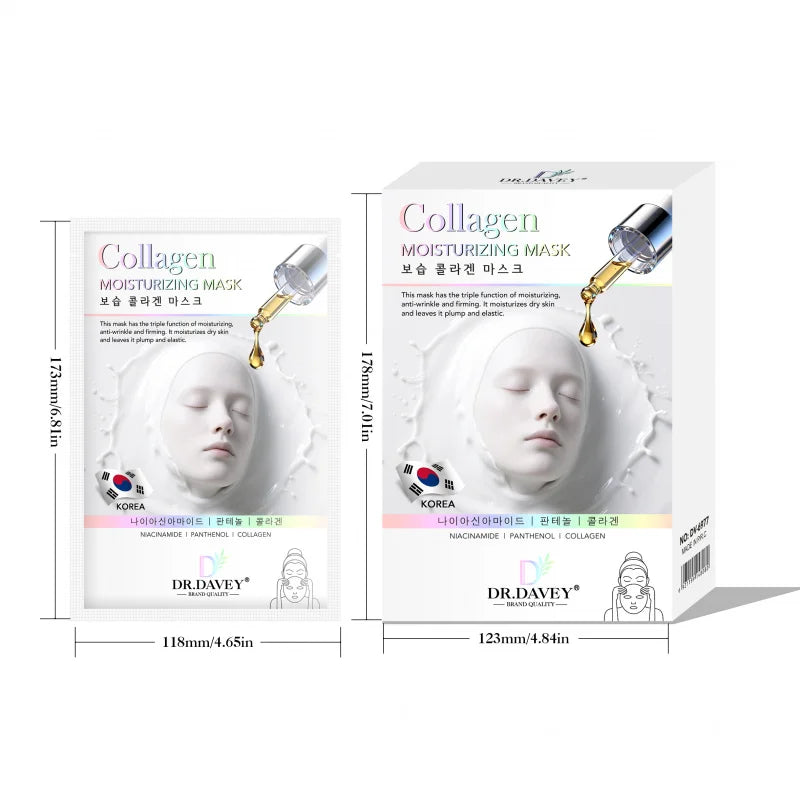 DR.DAVEY Collagen Moisturizing Face Mask – 10 Sheets