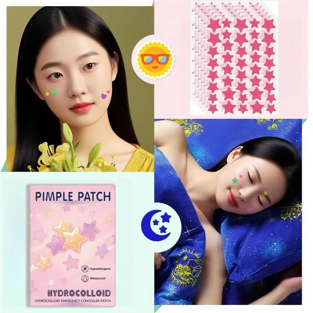 1400-Pack Star Hydrocolloid Acne Patches – Colorful & Invisible