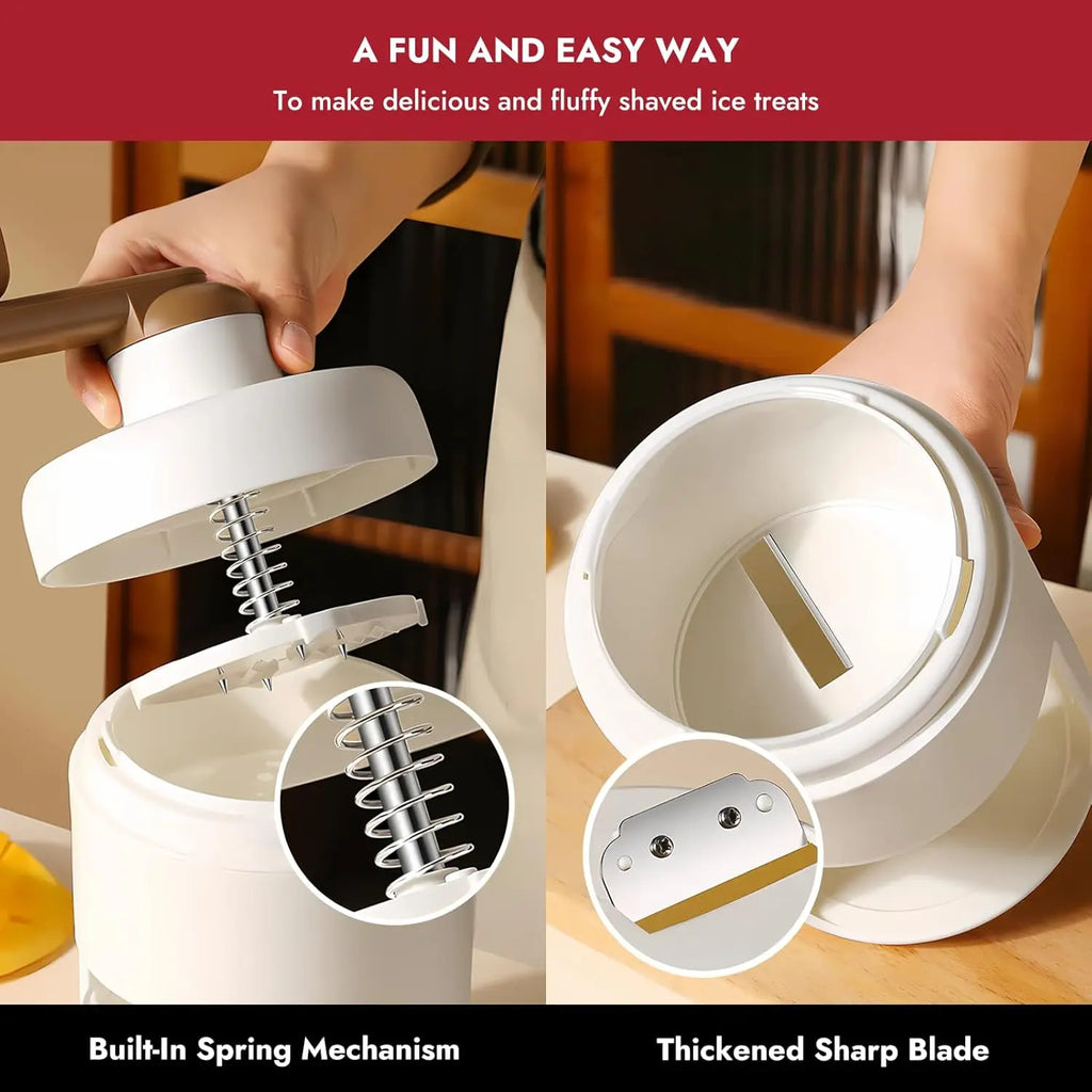 Hand Crank Shaved Ice Maker – Snow Cone & Slushy Machine