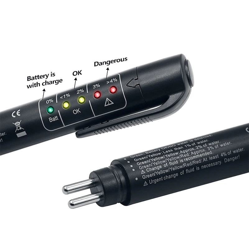 Brake Fluid Tester Pen – DOT 3/4/5 LED Moisture Checker Brake Fluid Tester Oasis Select