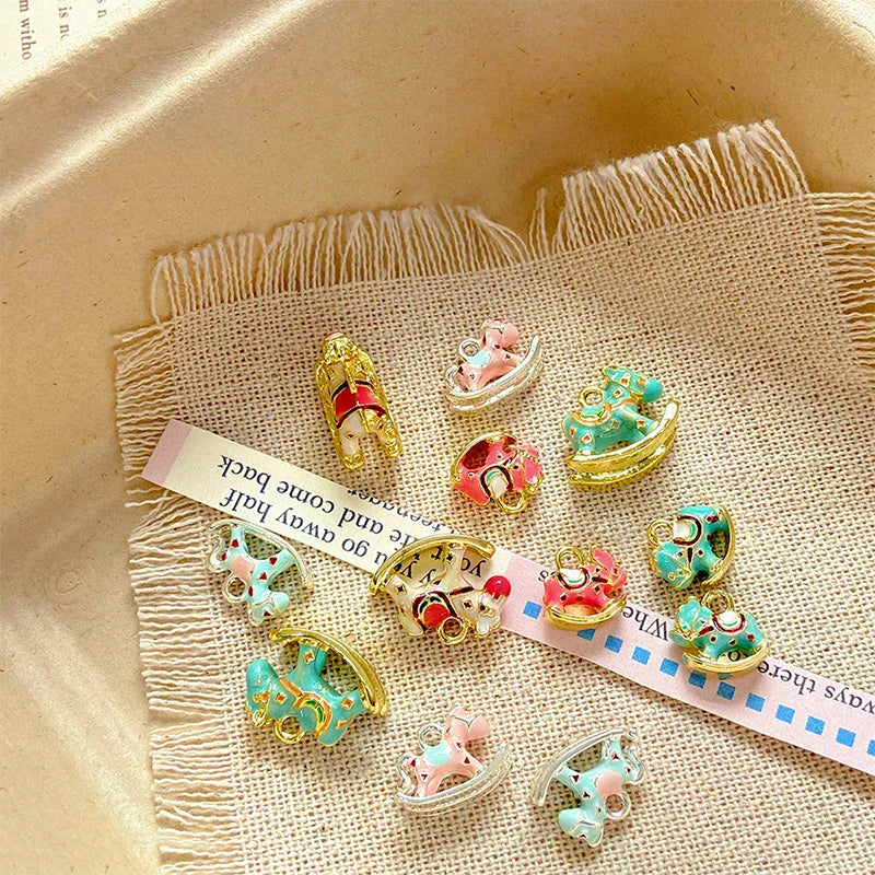 Exquisite Cute Rocking Horse Charms Pendants For Jewelry Making Necklace Earrings Bracelet DIY Accessories Supplies Oasis Select