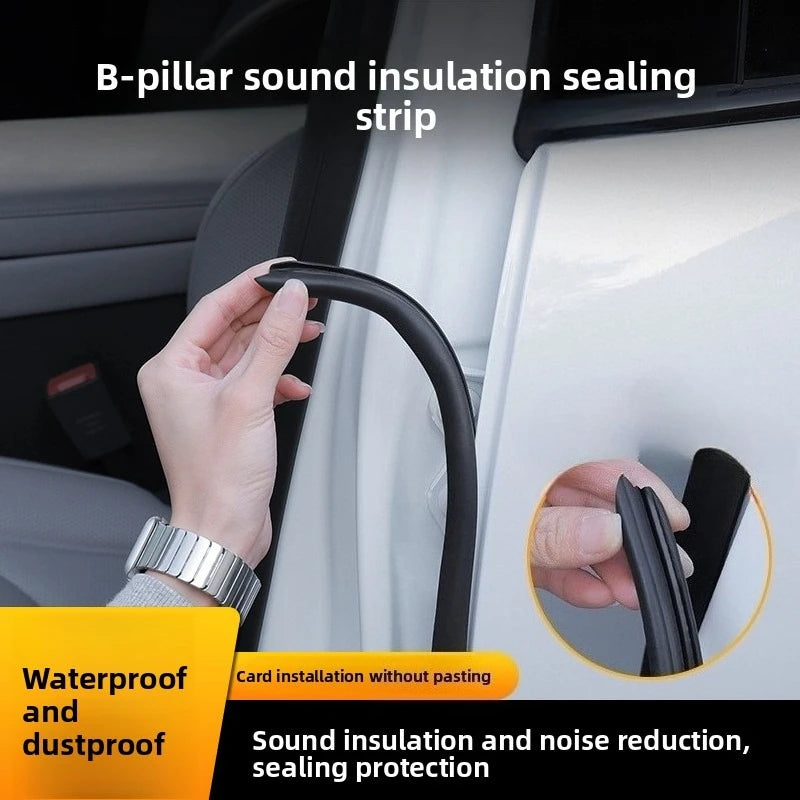 Sound Insulation Sealing Strips 2pcs Car B-pillar Sealing Strip with Steel Bar Car Door Edge Seal Strip Car Rubber Weatherstrip Oasis Select