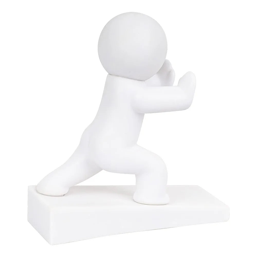 Cute Cartoon Decorative Door Stop No Drilling Action Figure Door Stopper Non-slip Anti Collision Door Bumper for Home&Bedroom Oasis Select White-C