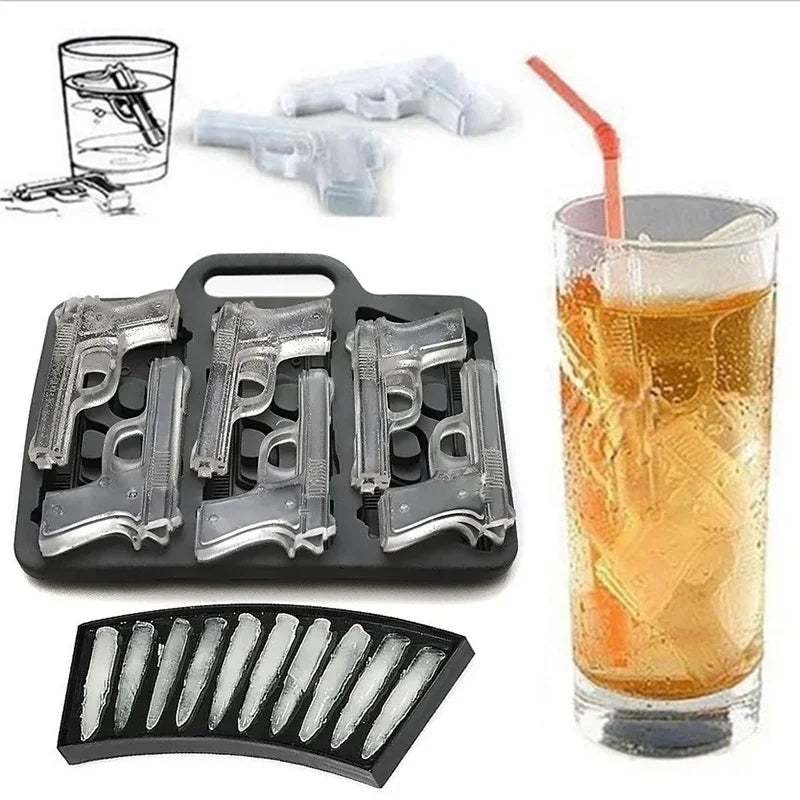 DIY Ice Cube Mold Make Unique Gun Bullet-Shaped Ice Cubes with This Perfect for Cold Drinks and Cocktails Oasis Select