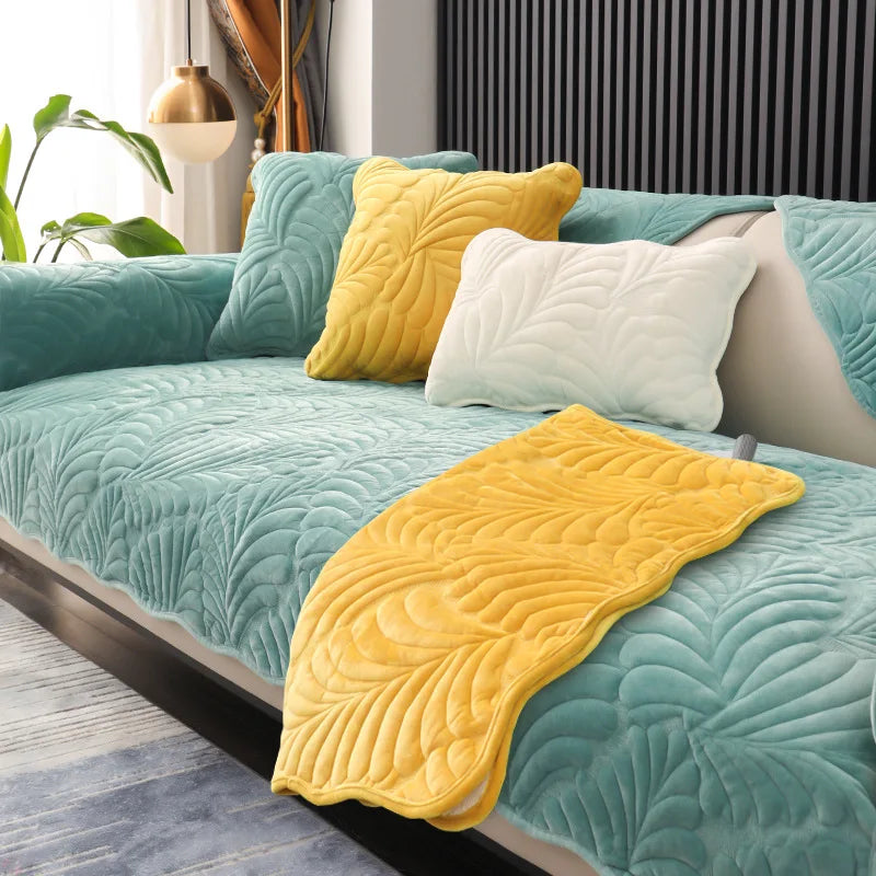 Nordic simple sofa cushion winter Dutch short plush cushion cushion cover non slip thickened sofa cover cover sofa Oasis Select