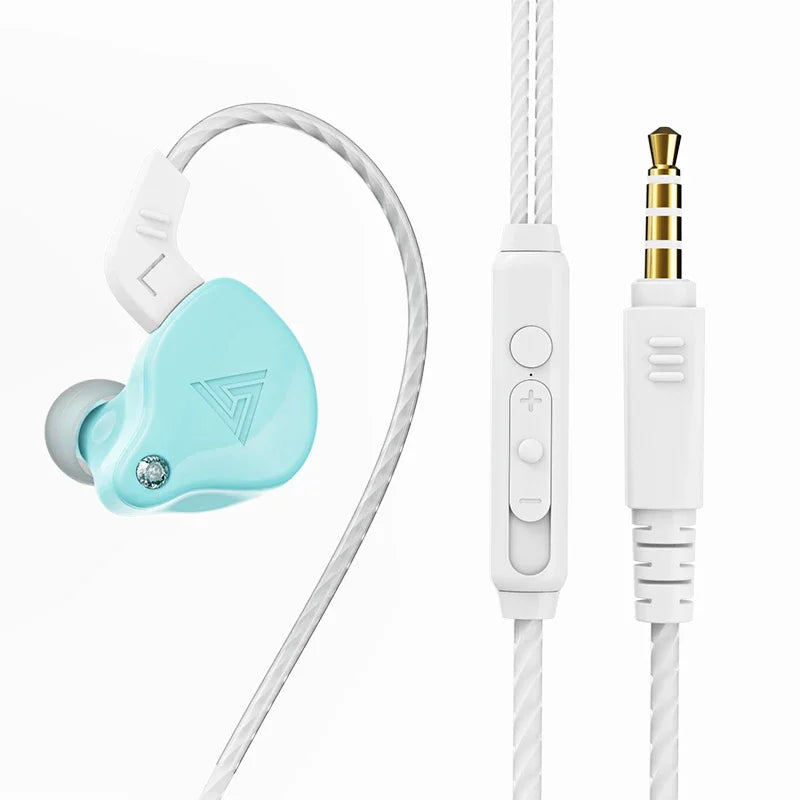 QKZ CK5 FiLe Wired Earphone with Microphone HiFi Music Earphone Professional Gaming And Sports Noise Cancelling Headphones Oasis Select QKZ AK6-X Blue