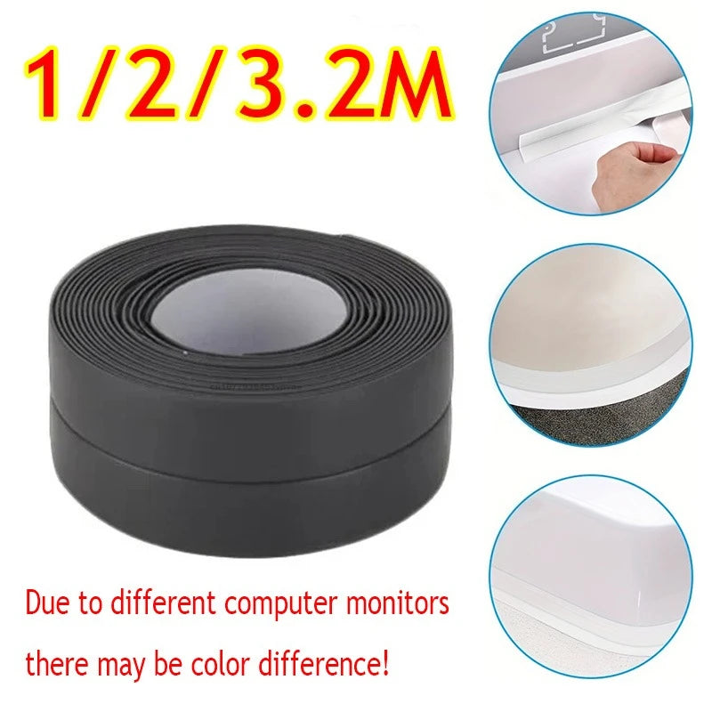 PVC Waterproof Sealing Tape Bathroom Toilet Caulk Tapes Kitchen Sink Countertop Mildew Fouling Proof Sealer Self Adhesive Strip Oasis Select