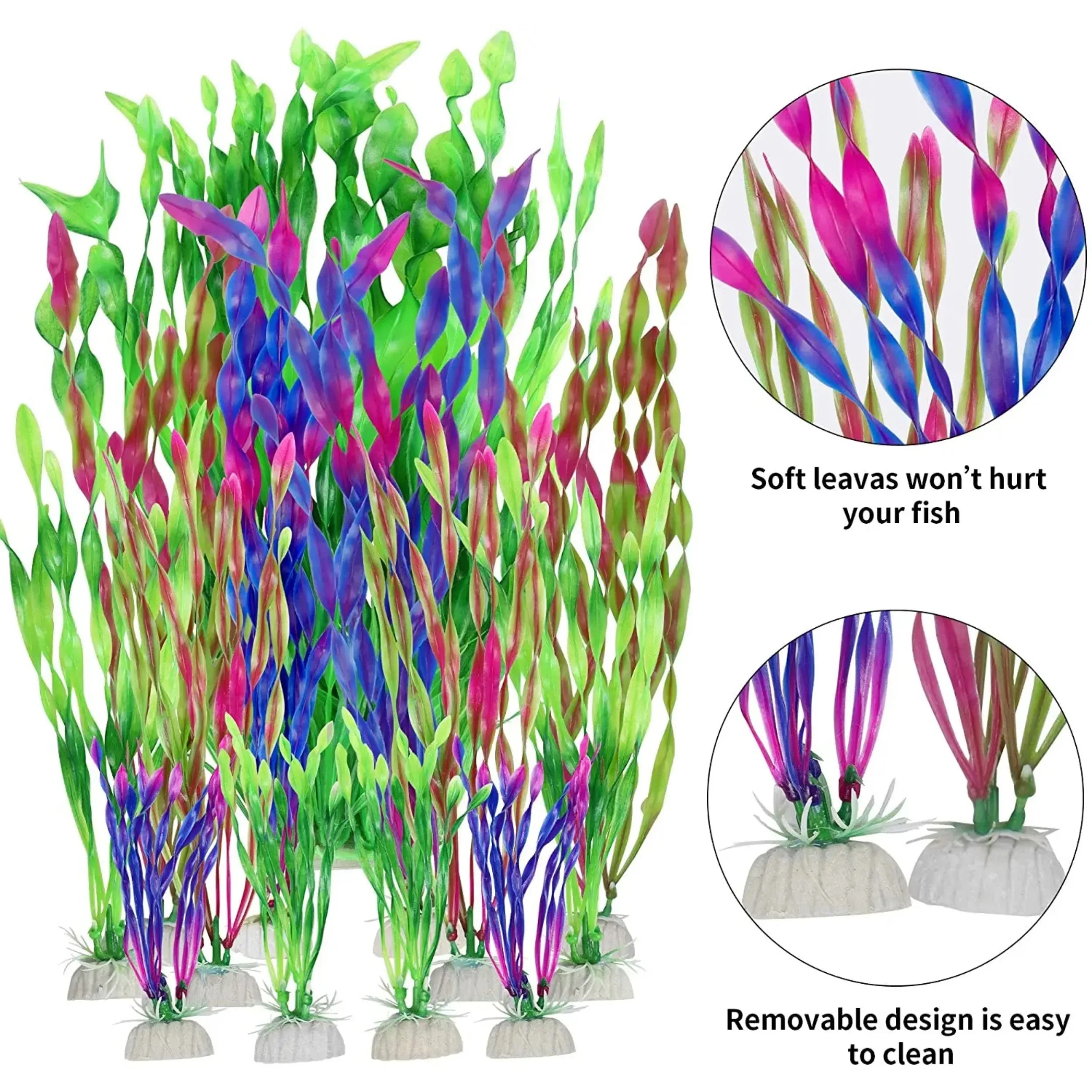 Plastic Aquarium Plants Fish Tank Decorations Artificial Seaweed Water Grass Underwater Plants for Aquarium Ornament Oasis Select