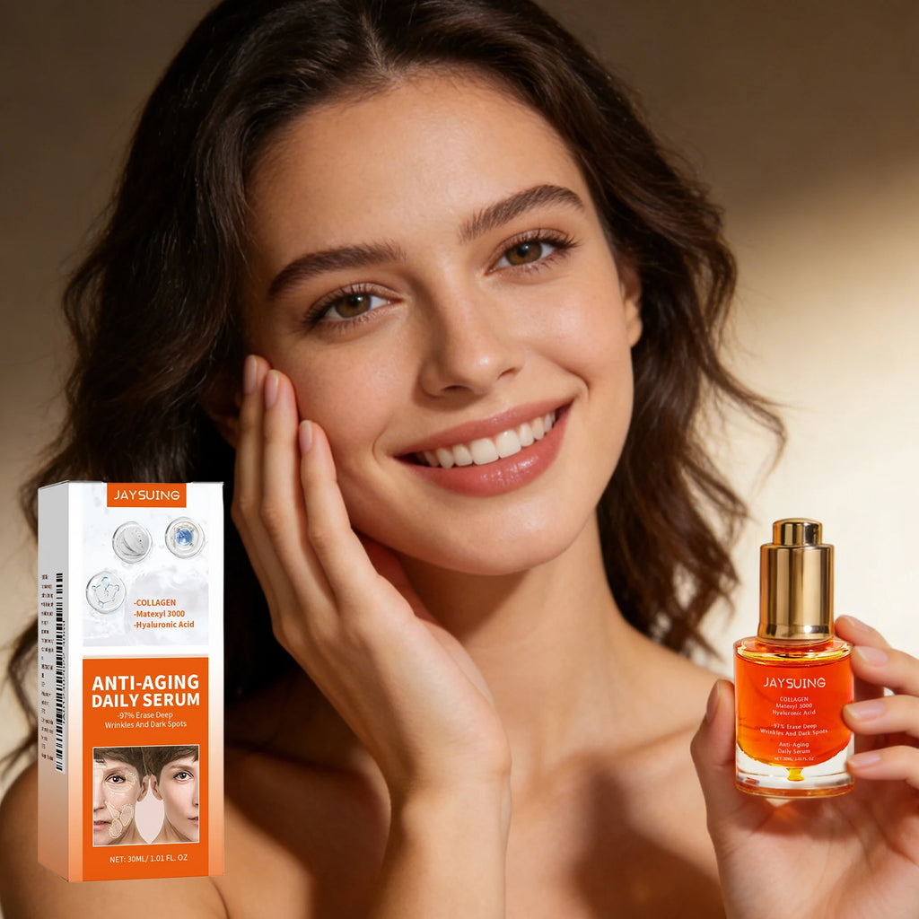 Jaysuing Collagen Serum Lift Firm Skin Boost Skin Elasticity Reduce Fine Lines Brighten Smooth Daily Use Face Skin Care Essence Oasis Select
