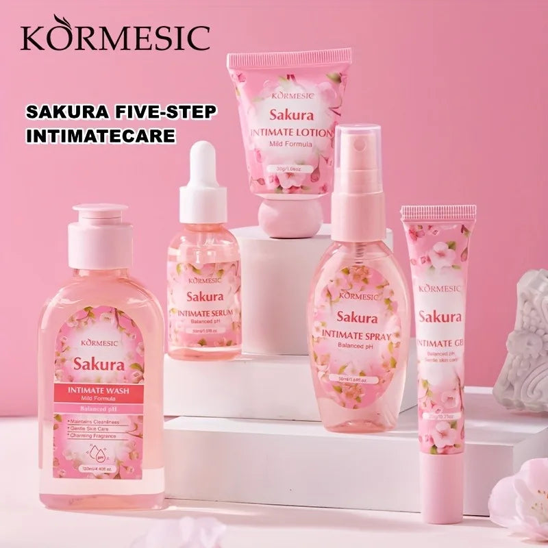 Sakura Women's Intimate Care 5-Piece Set – Cleanse & Refresh Intimate Care Set Oasis Select
