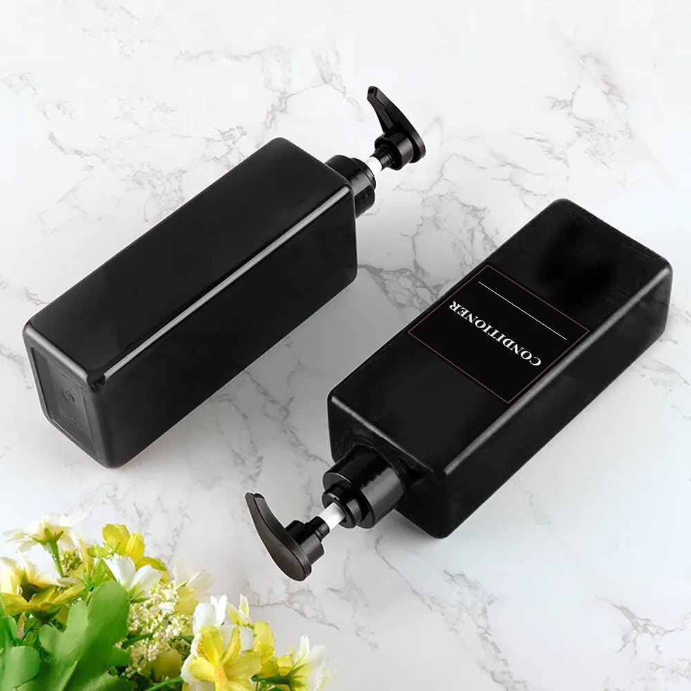 3PCS 17.6 UK FL OZ Bathroom Soap Dispenser Reusable Hand Pump Dispenser Bottle Bathroom Shower Gel Shampoo Bottle Container Oasis Select
