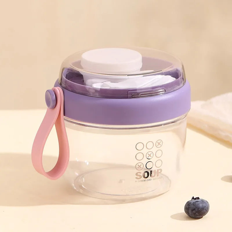 650ml Leak-Proof Portable Breakfast Cup & Salad Bento Box